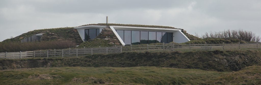 Earth covered glass fronted house1