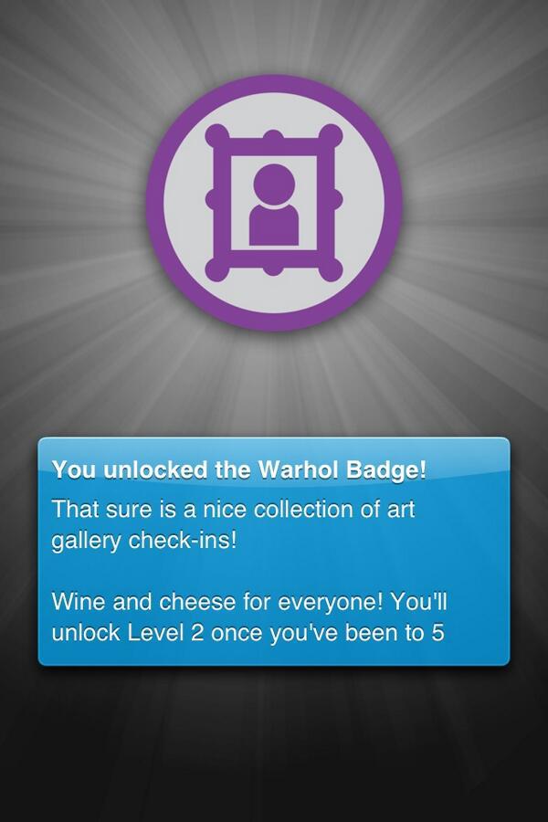 Tweet Unlocked the “Warhol” badge! http://t.co/NkIb1iNdz…