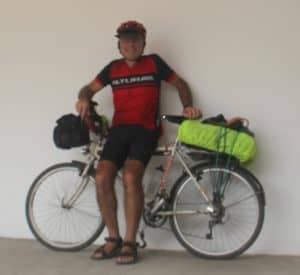 Geoff Jones with bike