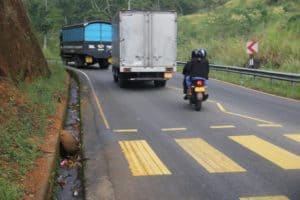 road with culvert