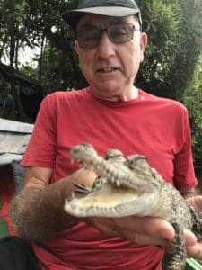 Geoff Jones and crocodile