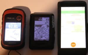 image of Etrex 20, Wahoo Elemnt, iPhone 7